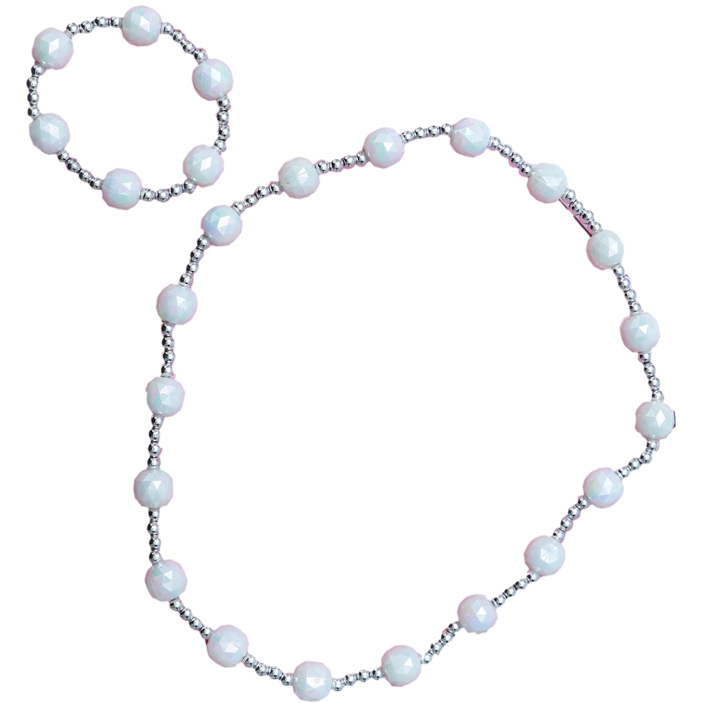 Набор детский "выбражулька" 2 пр: бусы, браслет, жемчужинки 3931546