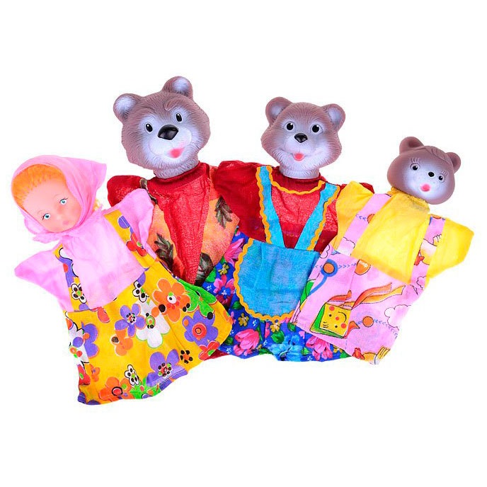 Кукольный театр "Три медведя" (4 персонажа)