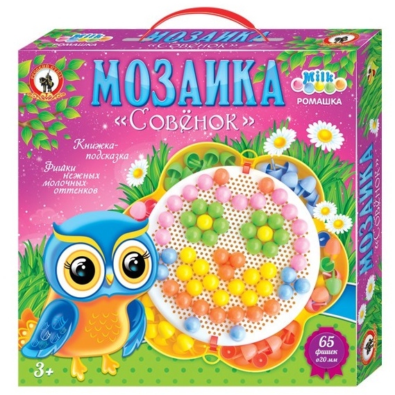 Мозаика "Ромашка Совенок" (65 фишек д 20 мм) 03024
