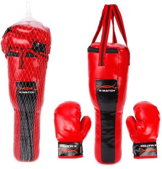 Набор для бокса X-match (2 перчатки, груша 48 см)