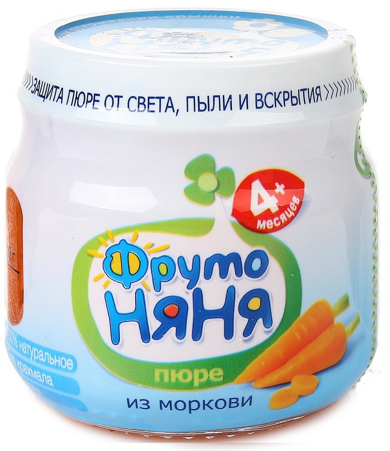 Пюре "Фрутоняня" морковь (80 г.)
