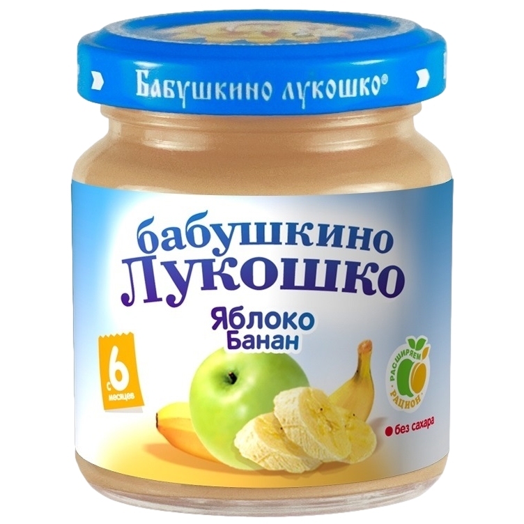Пюре "Бабушкино лукошко" яблоко-банан (100 г.)