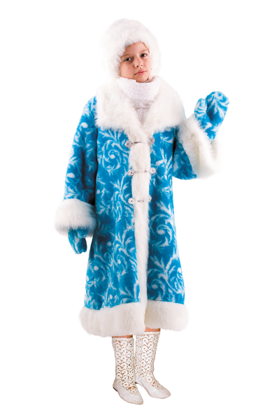 Карнавальный костюм "Снегурочка" (мех, р. 128-134 см)