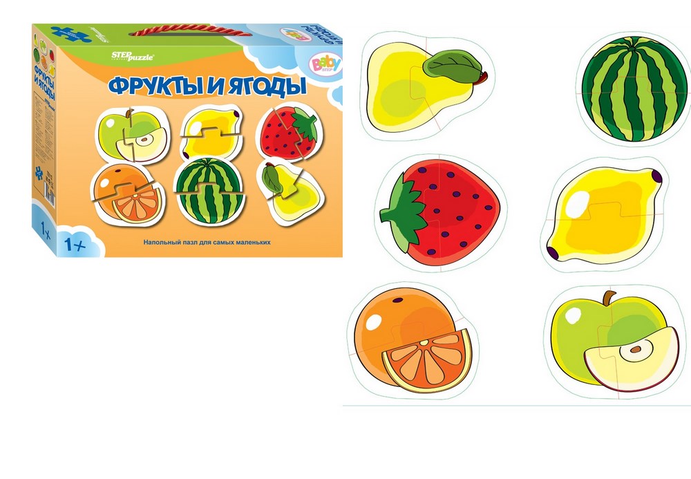 Напольный пазл-мозаика "Фрукты и ягоды" (Baby Step) (малые) 70112
