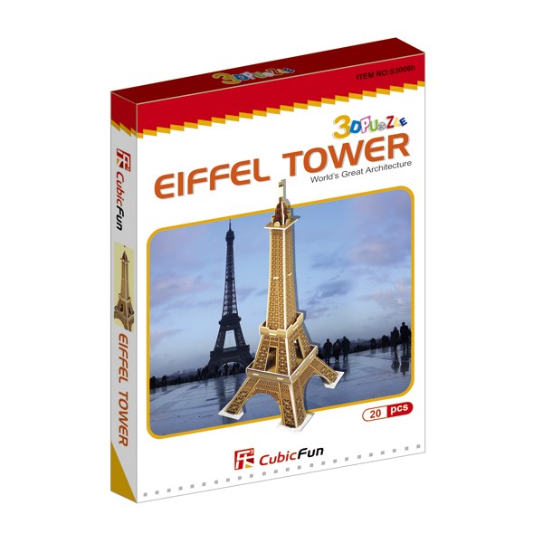 Сборная модель 3Д из пенокартона "Эйфелева башня" (Франция, мини серия, 20 дет.)