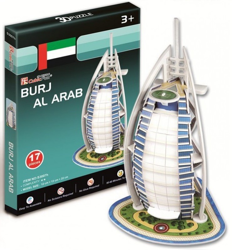 3D-мини пазл "Отель Бурж эль Араб" (ОАЭ, 17 эл.)
