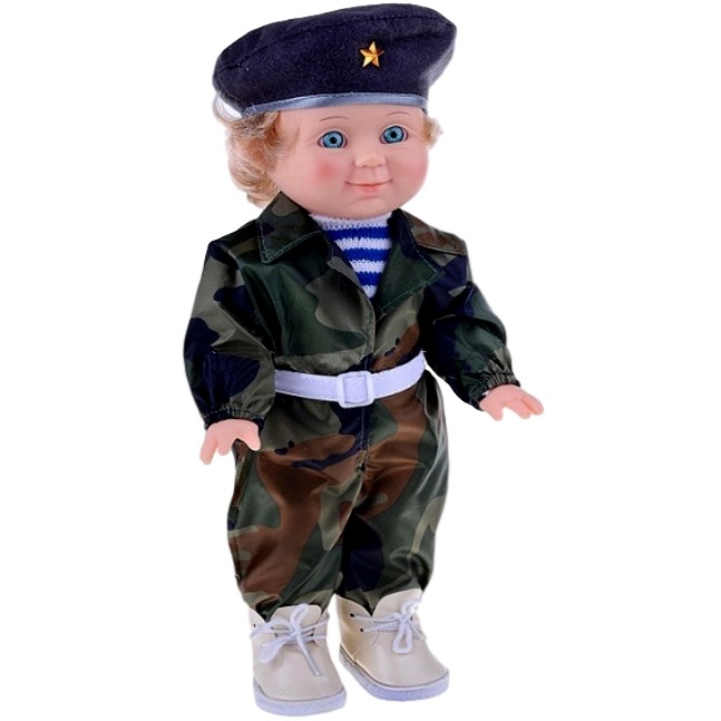 Озвученная кукла Митя военный (Весна, 34 см)