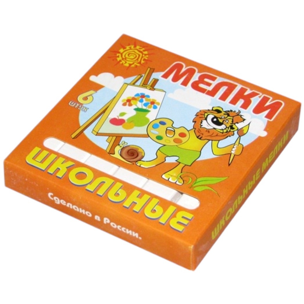 Мелки школьные бел. 6шт по 12,5гр (30)