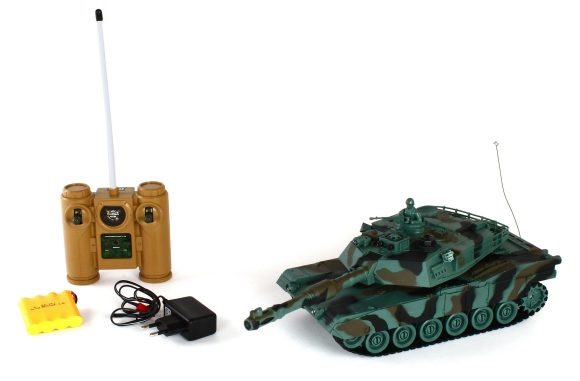 Танк Пламенный мотор Abrams M1A2 с пультом (США, свет, звук, 6 км/ ч)