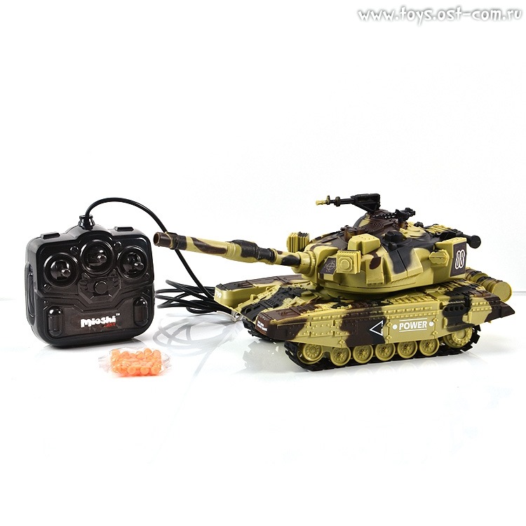 Танк Mioshi Army "МТ-90" (проводное управление, 27 см, стрельба, свет, звук, пульки 6 мм)