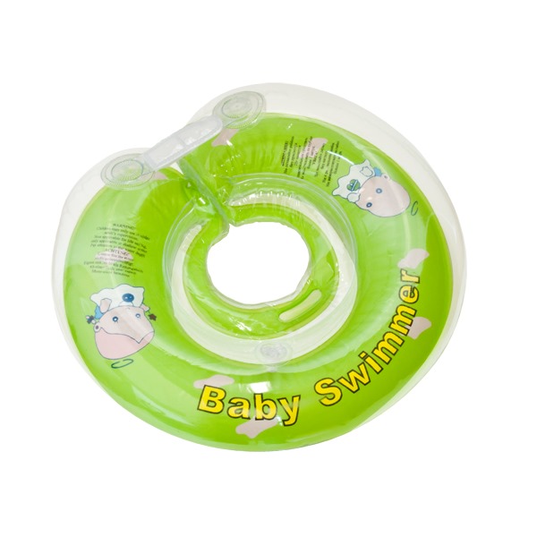 Круг для купания Baby Swimmer 3-12 кг (салатовый полуцвет, погремушка внутри)