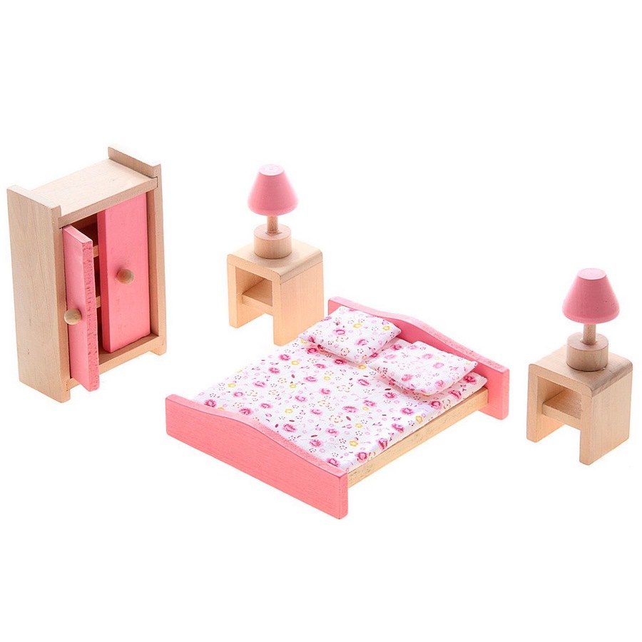 Мебель для кукол спальня (6 предметов)