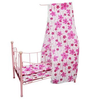 Мебель для кукол "Кроватка с балдахином" РН944