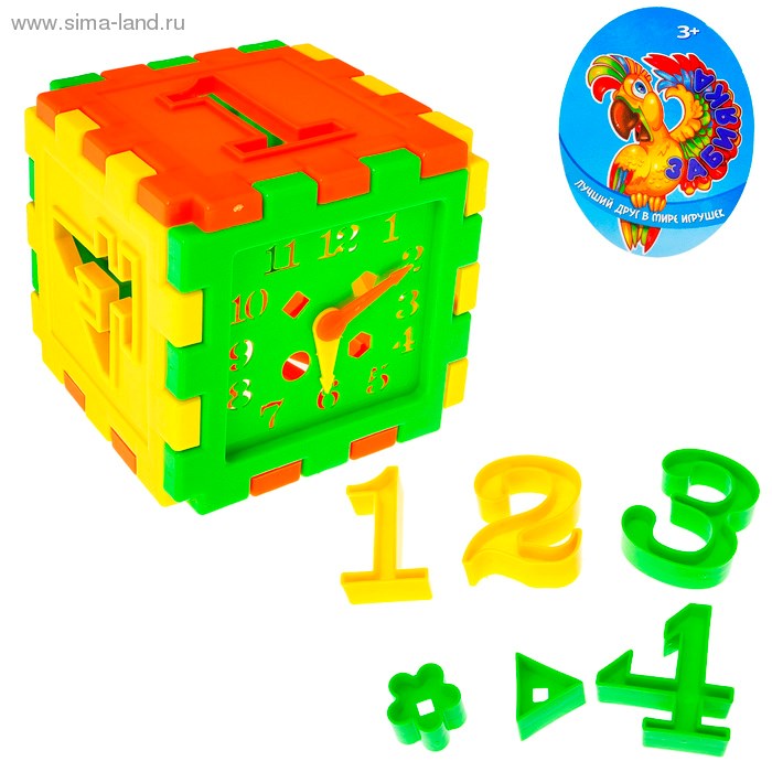 Игрушка логическая,""куб", с цифрами и часами №2009-3 474146