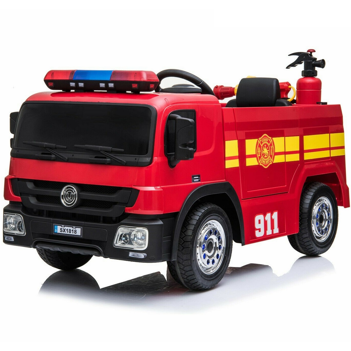 Электромобиль Пожарная машина (красный) A222AA