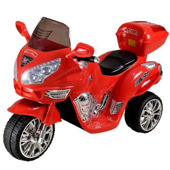 Электромотоцикл RiverToys Moto HJ 9888 от 2 лет (свет, звук, красный)