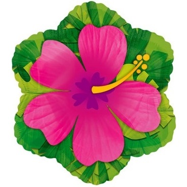 A цветок на каждый день гибискус фиолетовый 46см х 46см шар фольга