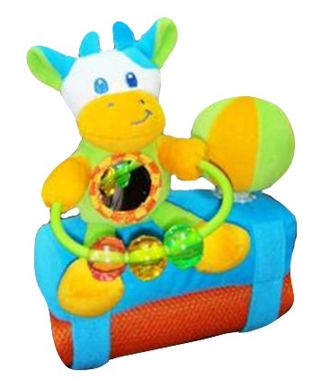 I-baby развивающая игрушка подвеска на бампер коляски "коровка" 20*18*9,5см ( в кор. по 24 шт.) 