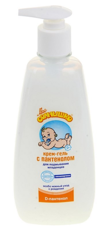 Гель-крем для подмывания младенцев "Моё солнышко" с пантенолом (400 мл.) 4606711704426
