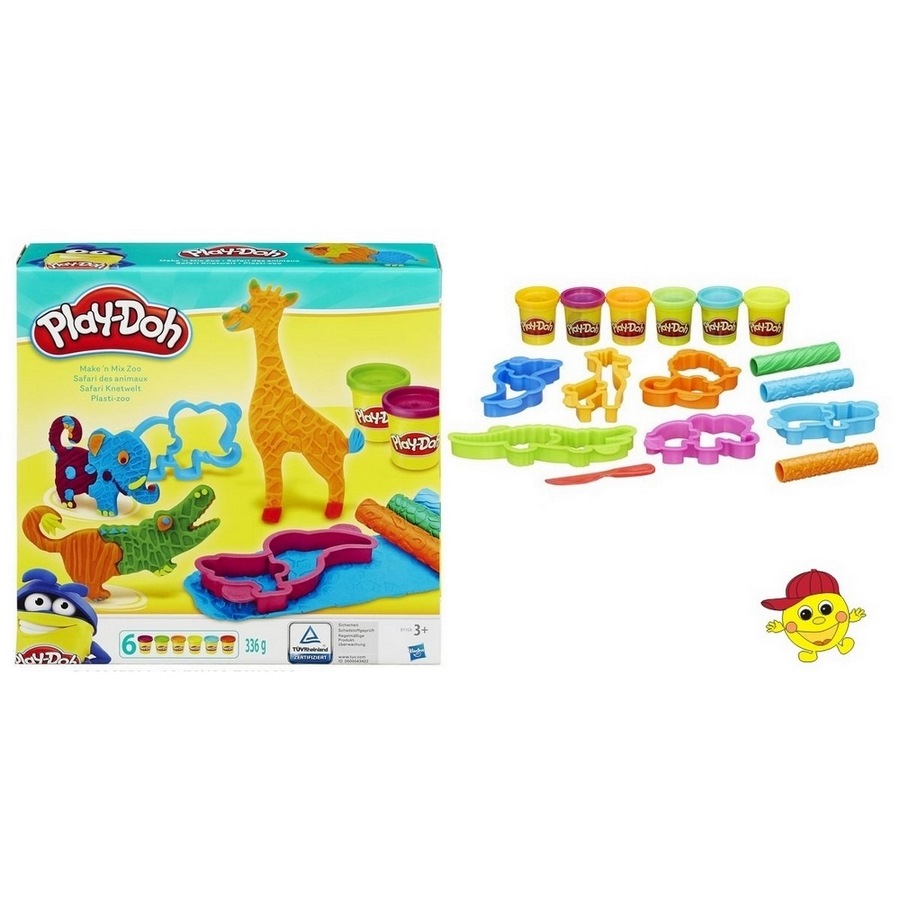 Набор Play-Doh "Веселое сафари" (пластилин, 6 баночек, 336 г.)