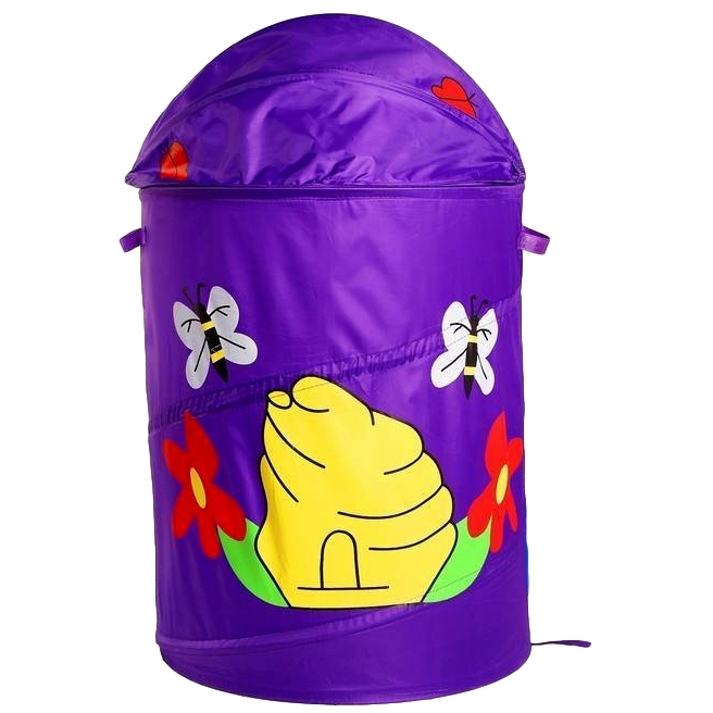 Корзина для игрушек "Li Hsen Бабочки" (фиолетовая, 35х58 см)