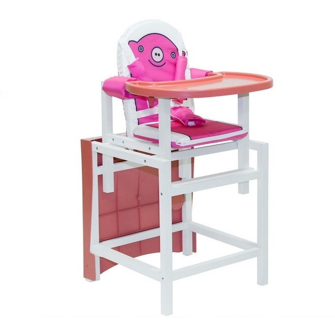 Cтул-стол для кормления Babys Piggy (розовый, 51x21x53 см)
