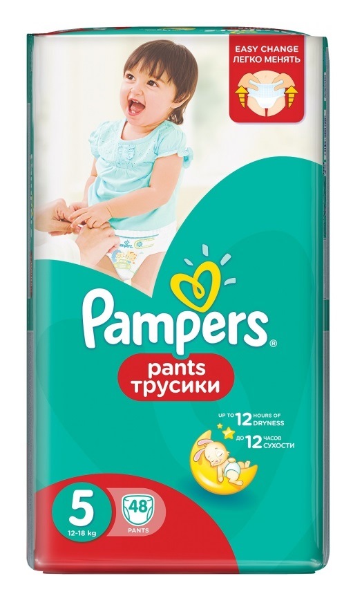 Подгузники-трусики Памперс Пэнтс Джуниор для мальчиков и девочек (12-18 кг, 48 шт)