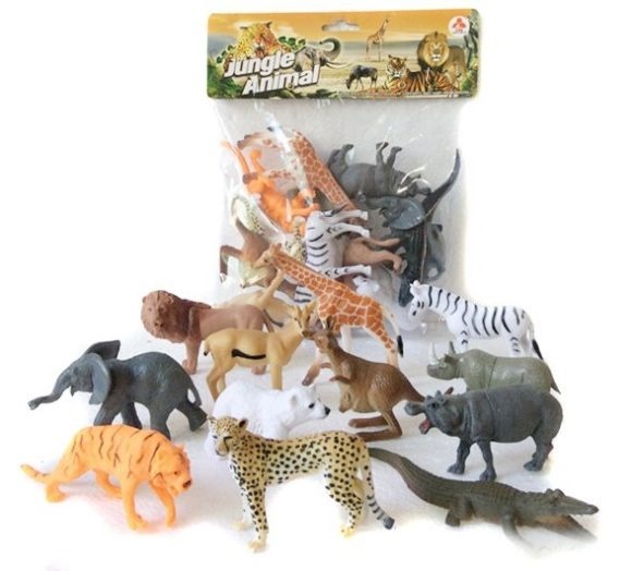 Набор диких животных Jungle animal (8 см, 12 шт)
