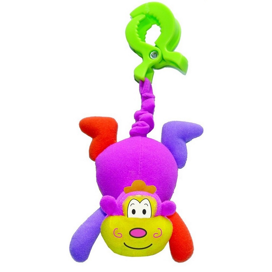 Biba toys развивающая игрушка-подвеска на клипсе "обезьянка" 42*28*37,5 см (в кор.48 шт.) 