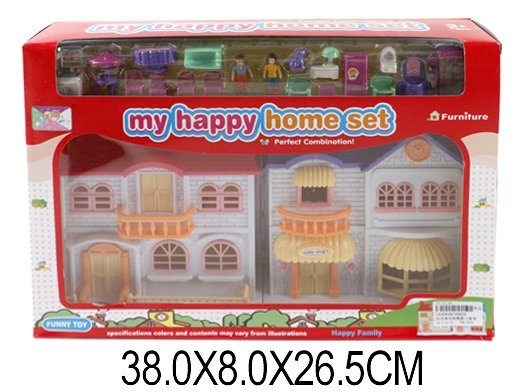 Кукольный домик с мебелью и фигурками (свет, звук)