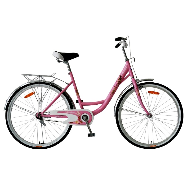 Велосипед 26" Novatrack Lady (розовый, багажник)