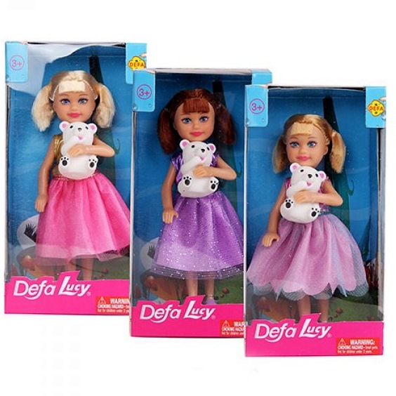 Кукла Дефа Люси с мишкой (15 см)