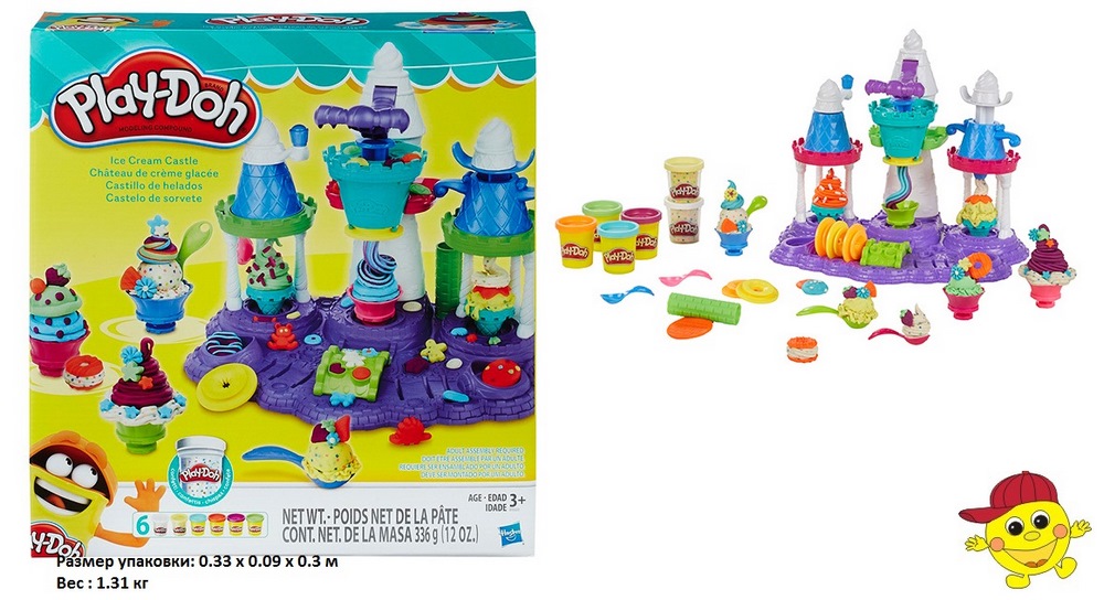 Набор Play-Doh "Замок мороженого" (пластилин, 6 баночек, 336 г)