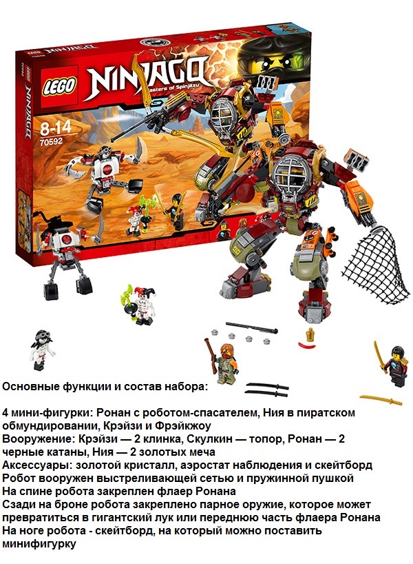 Лего Ниндзяго "Робот-спасатель" (439 дет.)