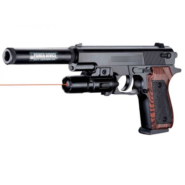 Пистолет с лазерным прицелом (с глушителем, с пульками SP-3D)