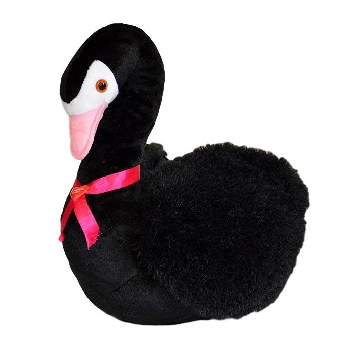 Мягкая игрушка "Лебедь" (черный, 65 см)