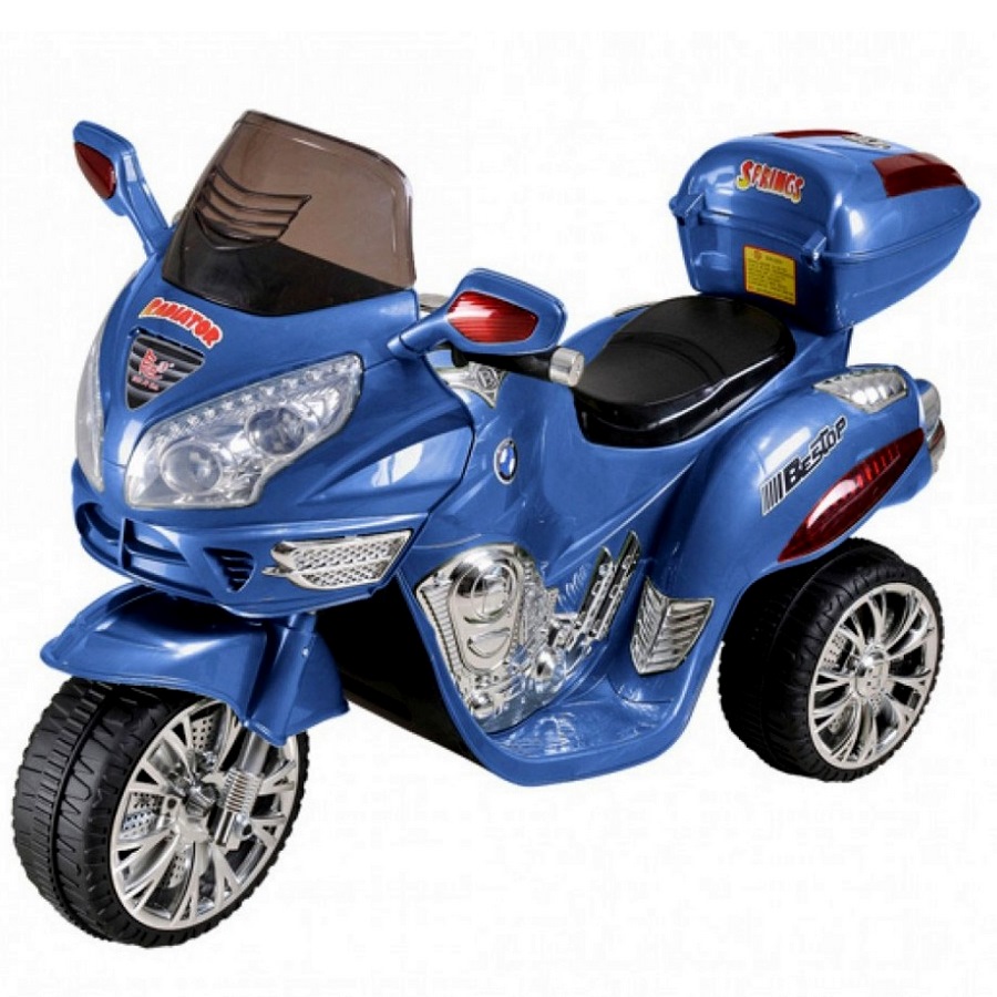 Электромотоцикл RiverToys Moto HJ 9888 от 2 лет (свет, звук, синий)