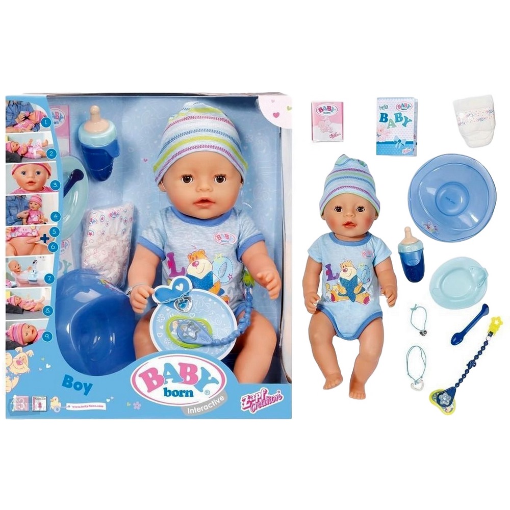 Игрушка baby born кукла-мальчик интерактивная, 43 см, кор.822-013