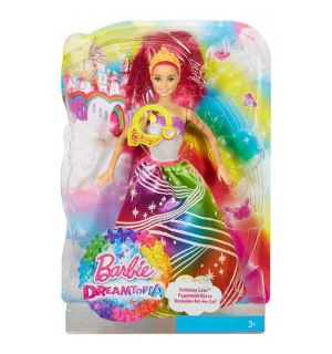 Кукла Барби "Радужная принцесса с волшебными волосами" (свет, звук, 29 см)