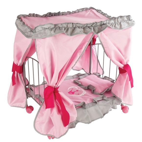 Мебель для кукол кровать с балдахином "корона" 47*31*53 см