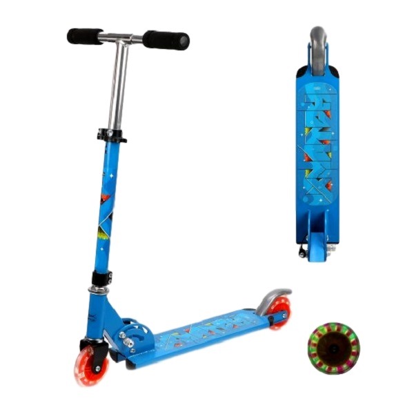 Скутер X-Match Cute (синий, свет, колеса пвх 100 мм, до 50 кг.)
