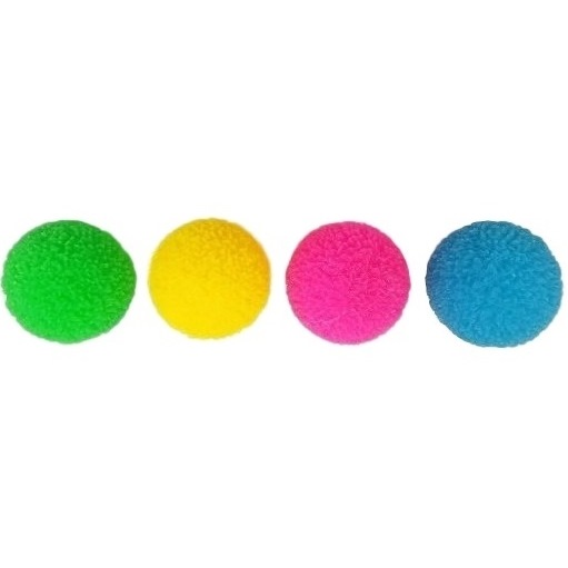 Мяч прыгун пом-пон, 6,5 см, свет, в ассортименте, дисплей