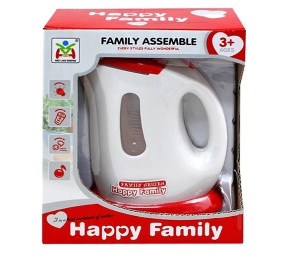 Чайник "Счастливая семья" (красно-белый, свет, звук)