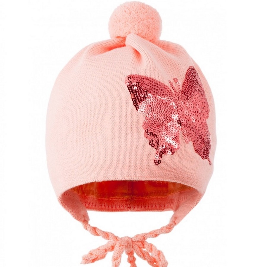 Головной убор детский (шапка) арт Cd-85840-42, персиковый (40-42, персиковый)