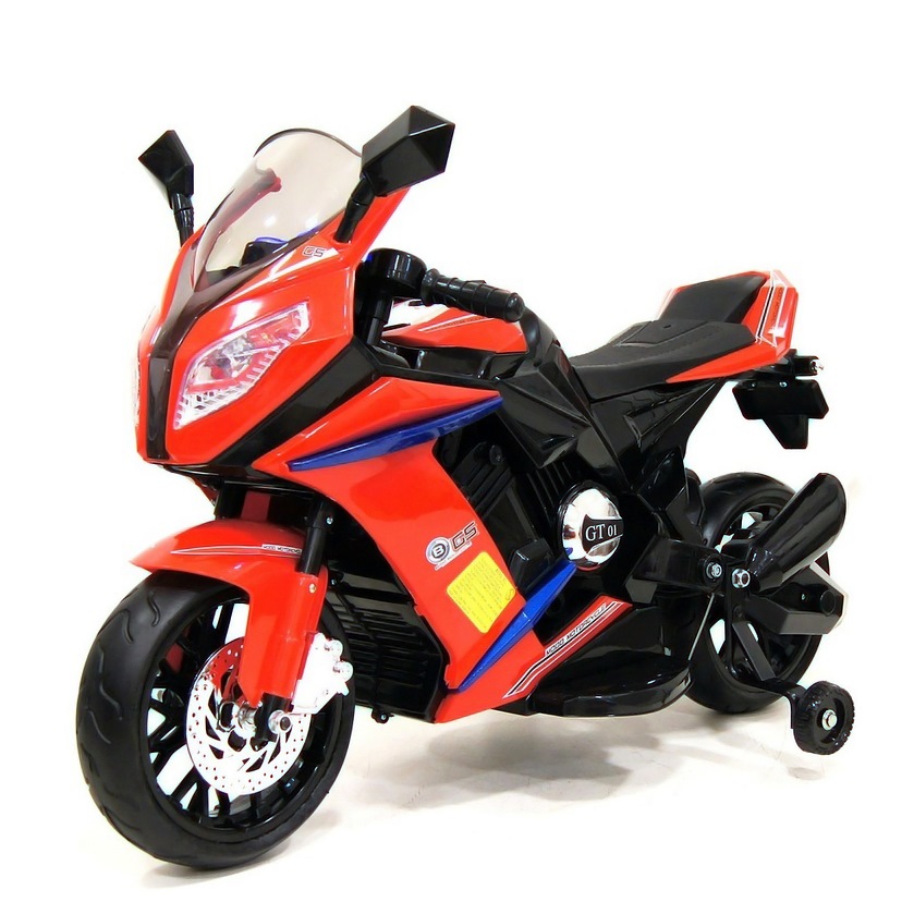 Электромотоцикл RiverToys М111ММ от 2 лет (свет, звук, красный)