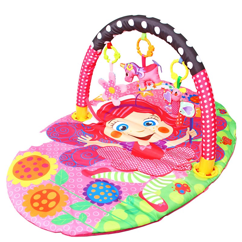 Развивающий коврик "Цветочная принцесса" (3 игрушки, 93х68 см)