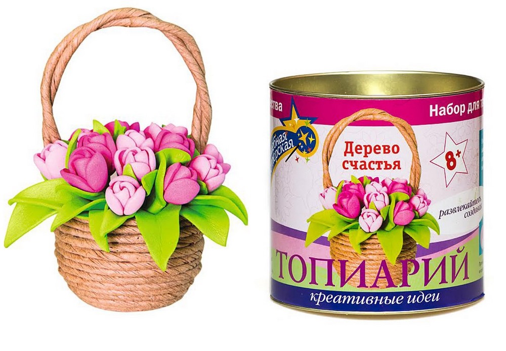 Набор для тв-ва тюльпаны в корзинке