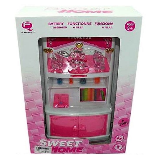 Мебель для кукол шкаф (розовая, свет, звук) 2540Р