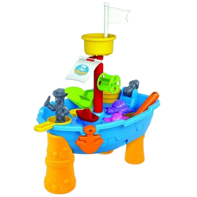 Стол для игр с песком и водой Hualian Toys "Корабль пиратов" (51х30,5х58 см, 24 предм.) (10702030/02