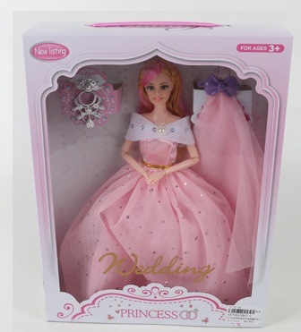 Кукла Невеста (29 см, в розовом платье)